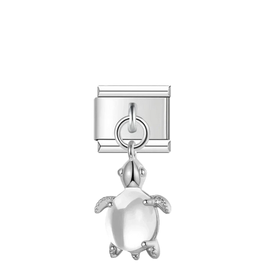 Charm argenté  white Turtle