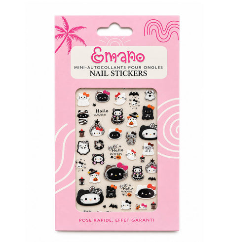 Stickers Ongles Hello Spooky Halloween EMANO motifs chats et fantômes