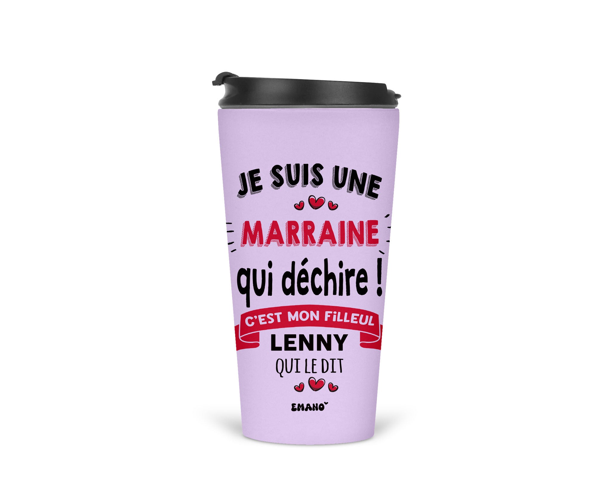 Verre isotherme super héros personnalisé ★ Marraine