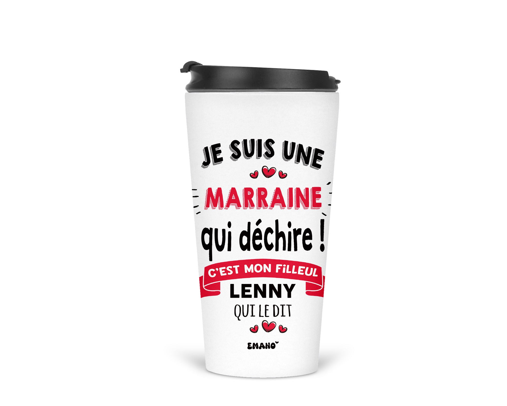 Verre isotherme super héros personnalisé ★ Marraine