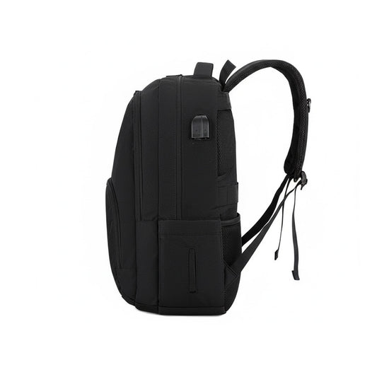 Sac à dos cartable EMANO noir avec port USB externe et compartiment ordinateur renforcé