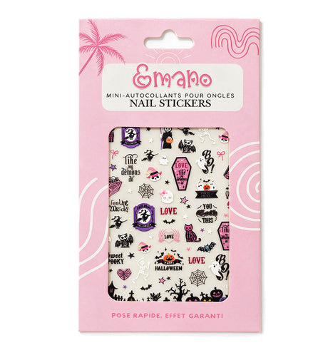 Nail stickers Spooky Love Halloween EMANO avec fantômes sorcières et chauves-souris