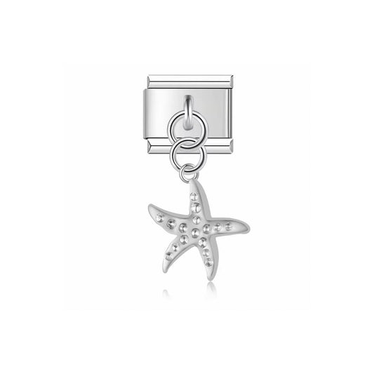 Charm Italien étoile de mer argenté en acier – bijou fantaisie Emano Nouvelle-Calédonie.