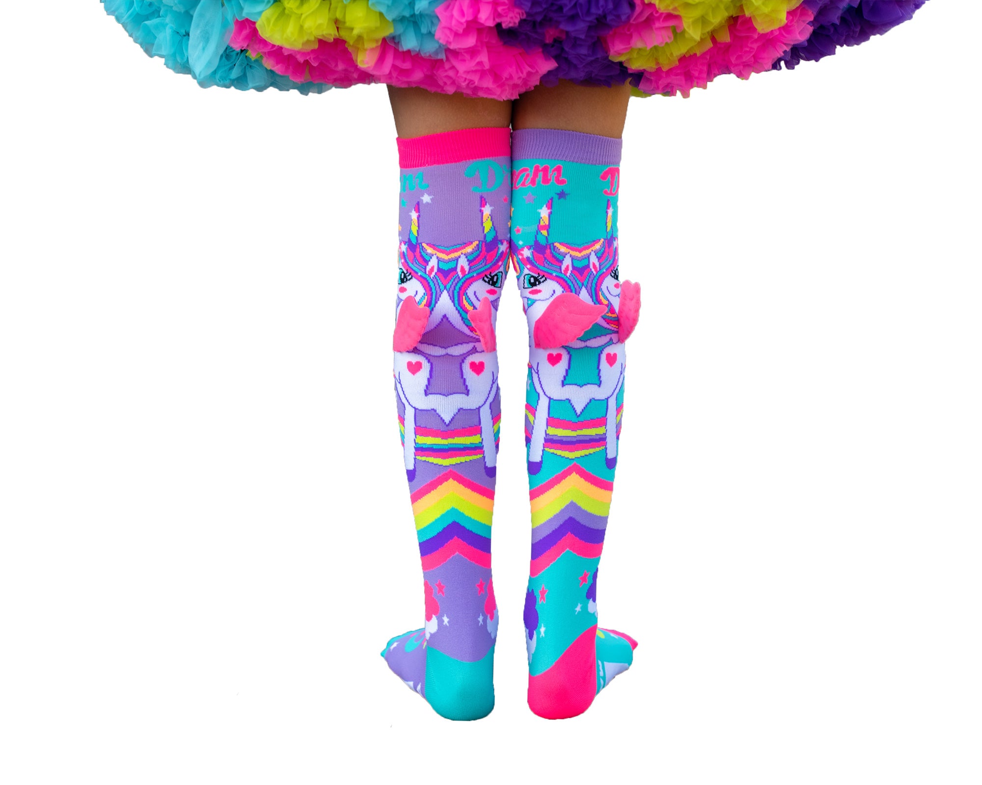 Les chaussettes pour enfants et adultes Mini Pony sont un favori instantané (ailes roses et beaucoup d'amour inclus). 