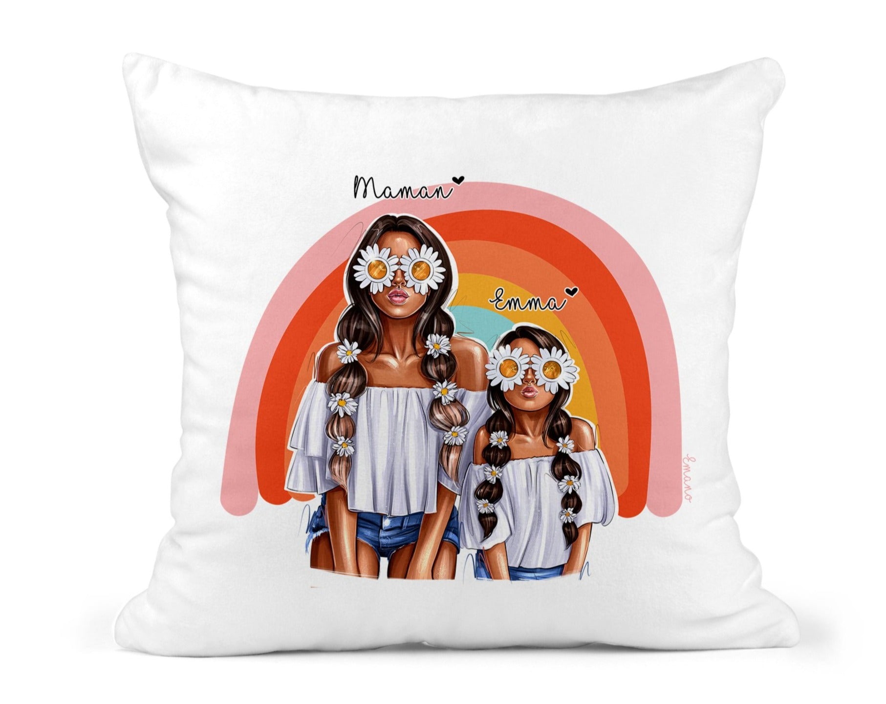 Coussin personnalisable  - Mère et fille